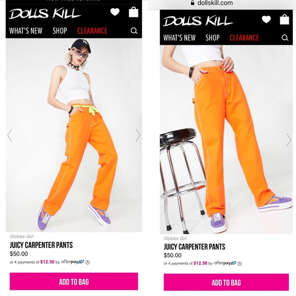 orange carpenter pants